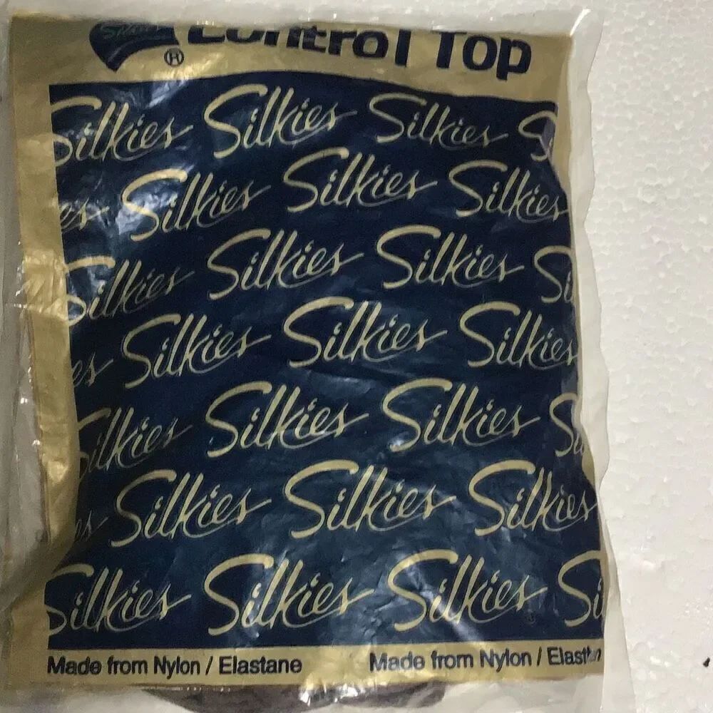 Vintage Silkies Taupe control top pantyhose size small